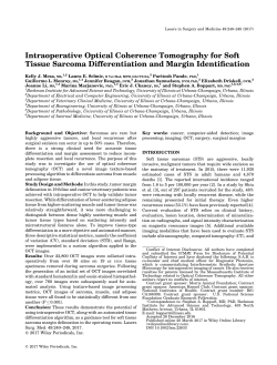 Intraoperative optical coherence tomography for soft tissue sarcoma