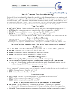Social Costs of Problem Gambling