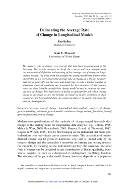 Delineating the Average Rate of Change in Longitudinal Models