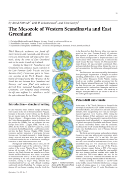 The Mesozoic of Western Scandinavia and East Greenland