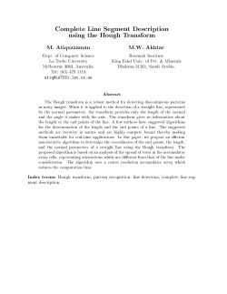 Complete Line Segment Description using the Hough Transform