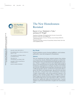 The New Homelessness Revisited
