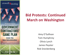 "Bid Protests: Continued March on Washington," OOPS 2017