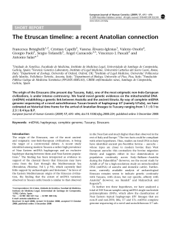 The Etruscan timeline: a recent Anatolian connection