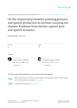 On the relationship between pointing gestures and speech