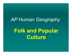 Folk and Popular Culture