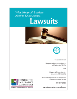 Lawsuits - Nonprofits Insurance Alliance Group