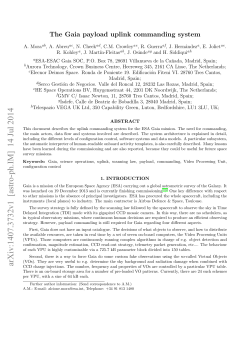 The Gaia payload uplink commanding system