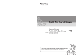 Hansol GWH09 12k Owners Manual