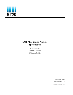 NYSE Pillar Stream Protocol Specification