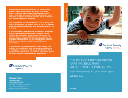 The Role of Early Childhood Care and Education