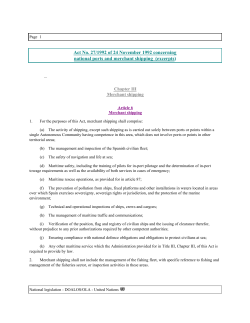 LAW OF THE SEA (National legislation)
