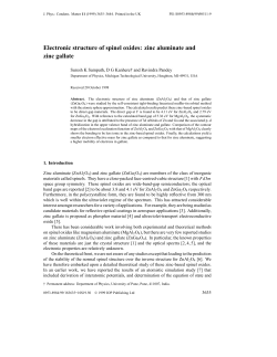 Electronic structure of spinel oxides: zinc aluminate and zinc gallate
