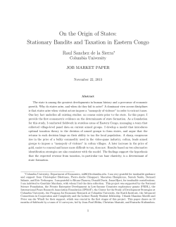On the Origin of States: Stationary Bandits and Taxation in Eastern