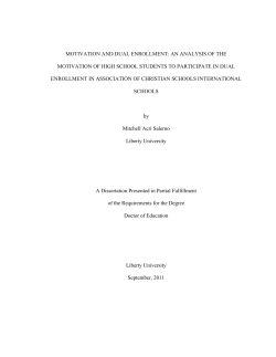 Motivation and Dual Enrollment