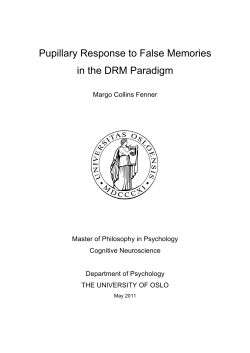Pupillary Response to False Memories in the DRM Paradigm