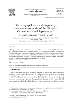 Currency spillovers and tri-polarity: a simultaneous model of the US