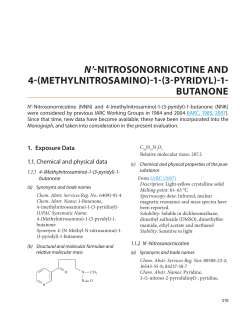 Nitrosonornicotine and 4-(Methylnitrosamino)-1-(3-pyridyl)-1