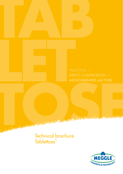 Tablettose&reg; 70 - Meggle Pharma