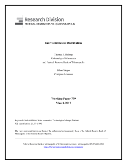 Indivisibilities in Distribution - Federal Reserve Bank of Minneapolis