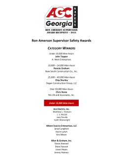 Ron Amerson Supervisor Safety Awards