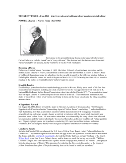 The Great Fever PBS - Honors 210G (Section 01): Ebola