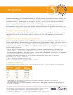 Exercise and Osteoporosis
