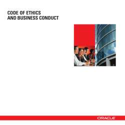 Code of Ethics and Business Conduct | Oracle