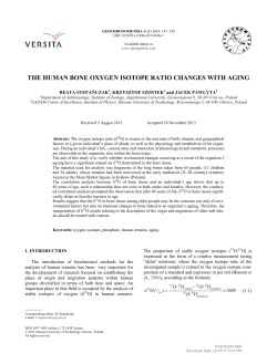 THE HUMAN BONE OXYGEN ISOTOPE RATIO CHANGES WITH