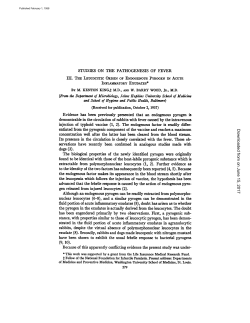 STUDIES ON THE PATHOGENESIS OF FEVER III. THE