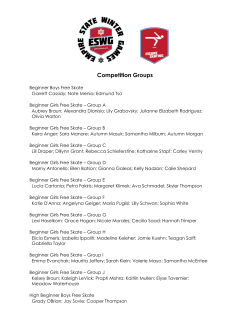 Competition Groups - Empire State Winter Games