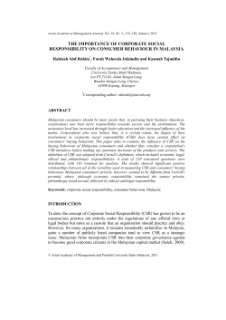 consumer behaviour towards corporate social responsibility