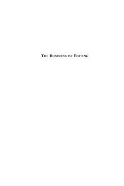 the business of editing