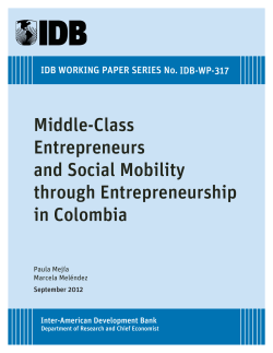 Middle-Class Entrepreneurs and Social Mobility through
