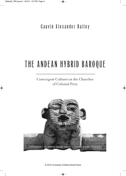 the andean hybrid baroque - University of Notre Dame
