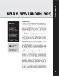 kelo v. new london (2005) - Bill of Rights Institute