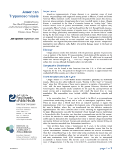 American Trypanosomiasis (Chagas Disease)