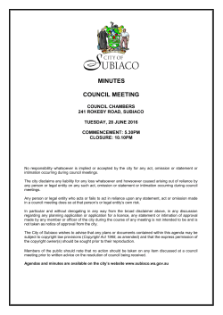 minutes council meeting