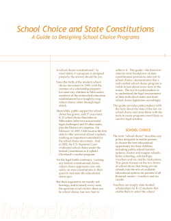 School Choice and State Constitutions