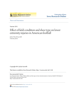 Effect of field condition and shoe type on lower extremity injuries in