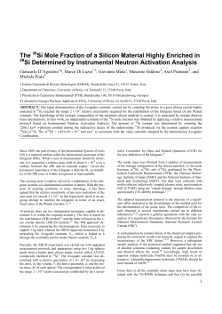 The Si Mole Fraction of a Silicon Material Highly Enriched in Si