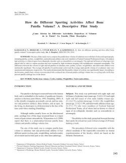 How do Different Sporting Activities Affect Bone Patella Volume? A