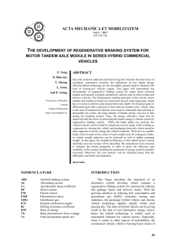 the development of regenerative braking system for