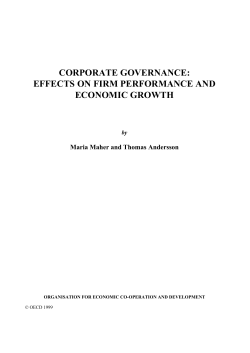 corporate governance: effects on firm