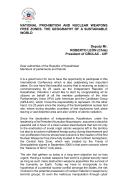 NATIONAL PROHIBITION AND NUCLEAR WEAPONS FREE