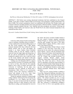 history of the catalina island school, toyon bay, 1928–1943