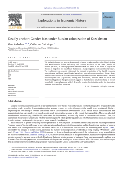 Deadly anchor: Gender bias under Russian colonization of