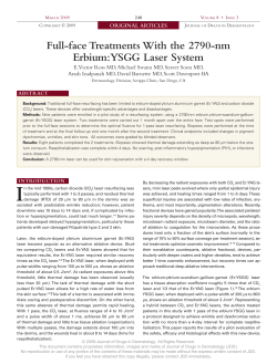 Full-face treatments With the 2790-nm Erbium:Ysgg laser