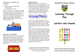 Learning Through Play Letters and Sounds