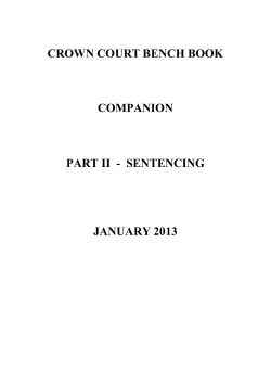 Companion to Crown Court Bench Book - Part II